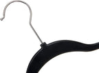 Quality Hangers 200 Pack Plastic Hangers for Clothes - Slim Non-Velvet Hangers with 360° Swivel Chrome Hook & Non Slip Notches - Ideal for Dresses Coats Shirts Jackets & More - Black