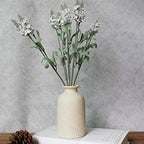 Hirdbrote Small Ceramic Vases for Decor 2-Piece, Flower Vase Vintage Decor Modern Farmhouse Rustic Home Decor, Wedding Centerpiece, Farmhouse Kitchen (5.5”& 4.7” Tall) (Beige & Black dot)