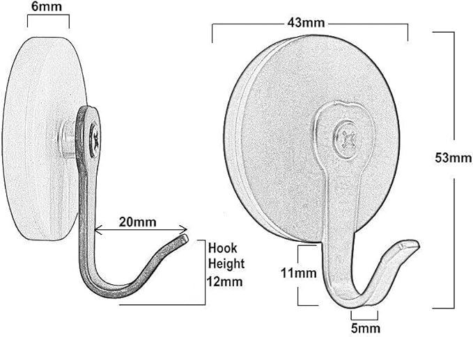 Pmsanzay Magnetic Wreath Hanger － it can be Used on Metal Door - Pack of 2