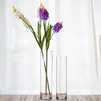 WGVI Quality Thick Weighted Clear Cylinder Glass Vases, 3" W x 10" H, Flower Bud Vase Skinny Narrow Floral Bouquet Container Centerpieces Tabletop Pen Brush Holder, Bulk Wholesale, 18 Pieces