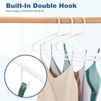 HOUSE DAY 200 Pack Plastic Clothes Hangers, Commercial Bulk Shipment for Business, Sturdy Durable Lightweight Hangers White Ideal for Retail Dry Cleaners Warehouses, Save Cost & Warehouse Space