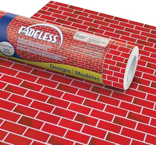 Pacon 56475 Fadeless Designs Bulletin Board Paper, Brick, 48-Inch x 50 ft.