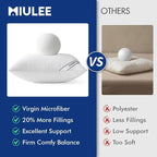 MIULEE 26x26 Inch Pillows Inserts, Pack of 4 Down Alternative Virgin Filling Comfy Support Throw Pillows for Sofa Couch Bed