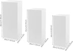 Display Pedestal Stand, Metal Display Pedestal Stands, Metal Showing Holder Pillars Display Pillars For Birthday Party Wedding 110.23 lbs Load-Bearing Capacity (White 3 PCS)