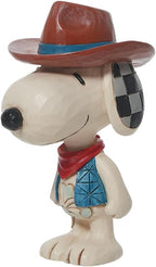Enesco Peanuts by Jim Shore Snoopy Cowboy Miniature Figurine, 3.44 Inch, Multicolor