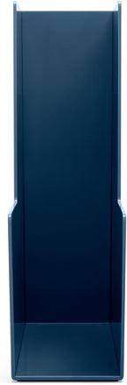 Poppin Magazine Holder - Durable Hard Plastic Magazine and File Organizer, Lacquer-Like Finish, Desk Organizer, Multiple Colors Available (Slate Blue)