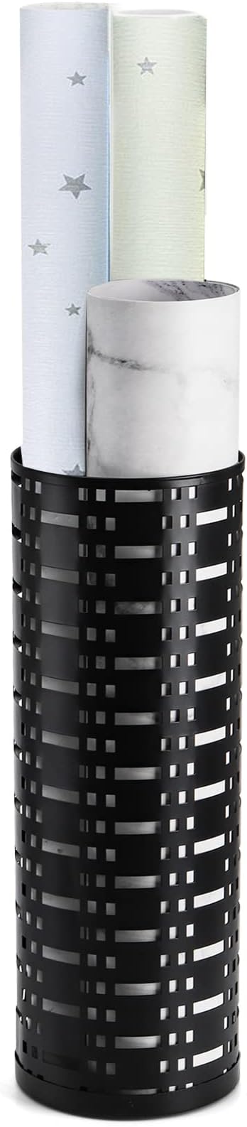 Jucoan Metal Round Umbrella Stand Rack, 16.5 x 6 Inch Free Standing Umbrella Holder for Canes Walking Sticks for Entryway, Home, Office Decor