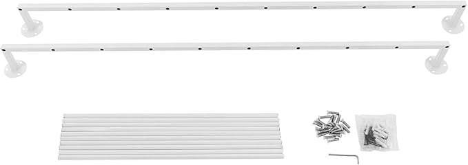Scarf Organizer, Hijab Organizer, 10 Tier Wall Mounted Ribbon Rack, Ties Silk Scarves Towels Storage Multifunctional Metal Rack, Wall Shelf for Clothing Store, Flower Shop, Home