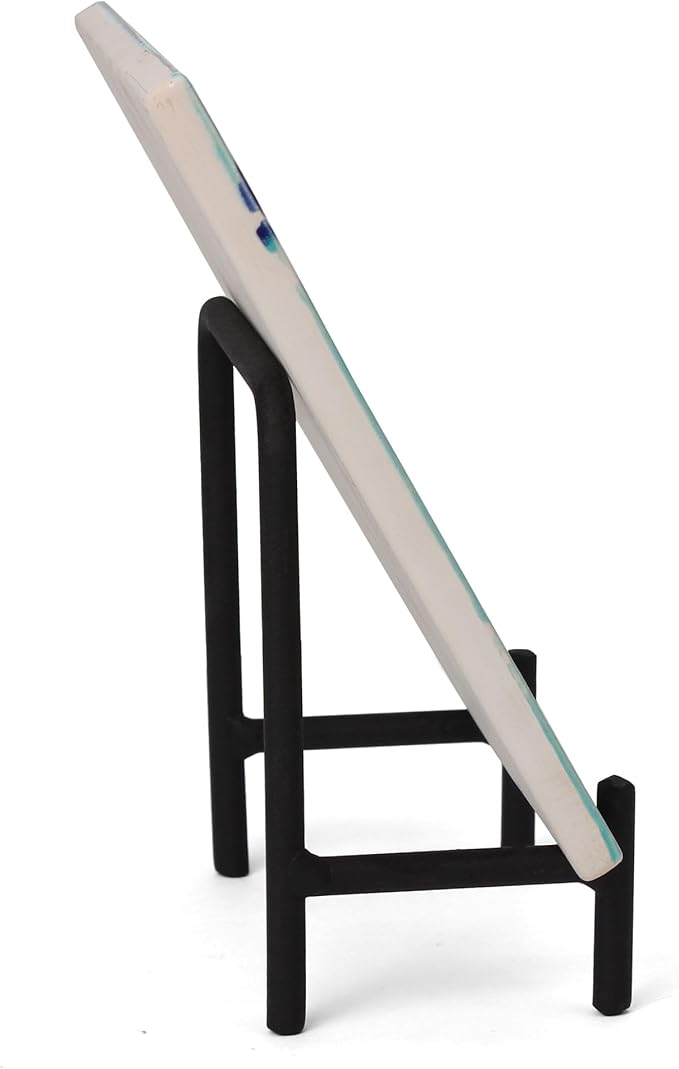 Metal Display Stands - Great for Displaying Large Plates, Servers, Plaques, and Art Creations (2-Pack, Modern Stand)