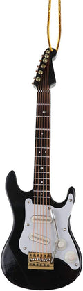 Wooden String Miniature Electric Guitar Hanging Ornament Mini Musical Instrument Replica Holiday Tree Home Decoration Display Ornament (5.49" Electric Guitar)