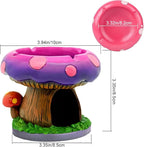 Fantastical Mushroom House Ashtrays with Storage-Cool Ash tray for Weed Smokers and Bong Users with Smoking Accessories Collection Home and Office Desktop Decor (Mushroom Ash tray)