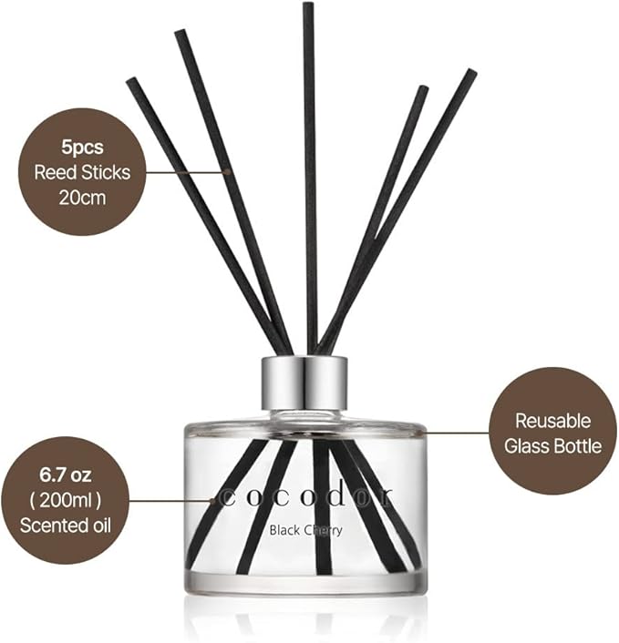 COCODOR Signature Reed Diffuser Set/La Tulip Garden / 6.7oz /1 Pack/Home Fragrance Diffuser, Oil Scent Diffuser for Bathroom Shelf Decor