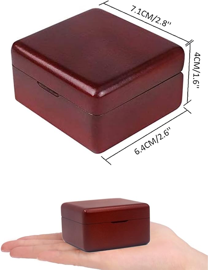 Sinzyo Anastasia-Once Upon a December Music Box Vintage Musical Boxs Gift for Birthday Valentine's Day Christmas Day(Wine Red Box)