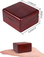 Sinzyo Anastasia-Once Upon a December Music Box Vintage Musical Boxs Gift for Birthday Valentine's Day Christmas Day(Wine Red Box)