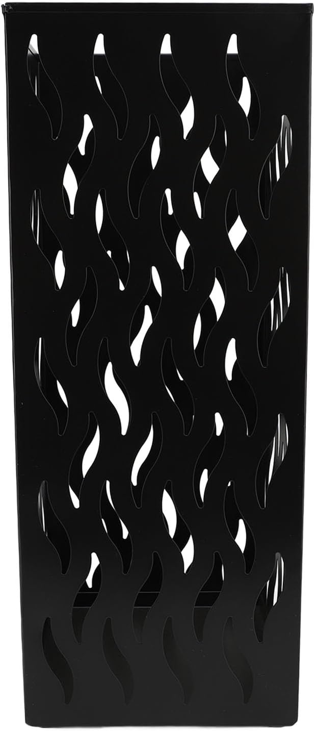 Metal Umbrella Holder, Square Umbrella Stand Rack for Entryway, 6.3" x 6.3" x 16.5" (Black)