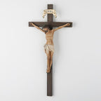 BC Catholic Crucifix Wall Cross, 10" H Jesus Christ Cross for Wall, Catholic art of Home Altar, Crucifijos Catolicos, Religious Gift for Dad, Handpainted Renaissance Sculpture by Buildclassic