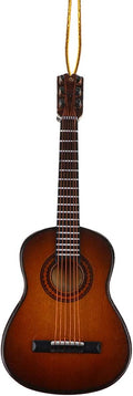 Wooden String Miniature Guitar Hanging Ornament Mini Musical Instrument Replica Holiday Tree Home Decoration Display Ornament (5.12" Classic Guitar)