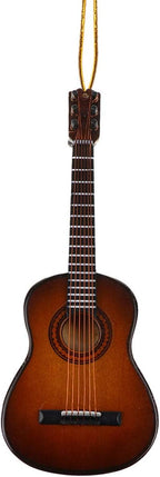 Wooden String Miniature Guitar Hanging Ornament Mini Musical Instrument Replica Holiday Tree Home Decoration Display Ornament (5.12" Classic Guitar)