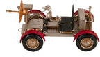 HomeRoots 5" Red and Silver Metal Hand Painted Model Car Tabletop Sculpture