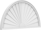 42"W x 21"H x 2"P Half Round Sunburst Architectural Grade PVC Pediment