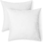 Amazon Basics Square Hypoallergenic Pillow Insert, Sofa Bed Couch Decorative Stuffer, 20", 2 Pack