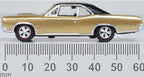 Diecast 1966 Pontiac GTO Martinique Bronze and Black 1:87 Scale 87PG66003