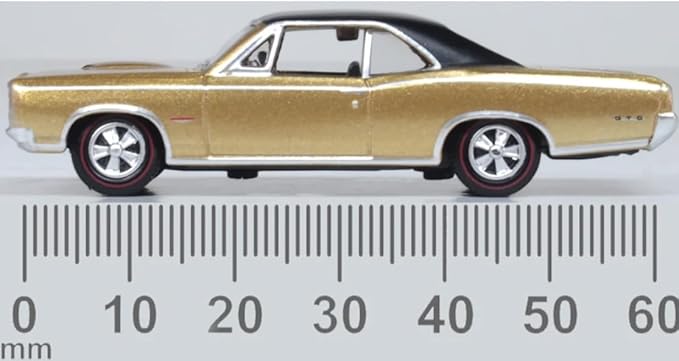 Diecast 1966 Pontiac GTO Martinique Bronze and Black 1:87 Scale 87PG66003