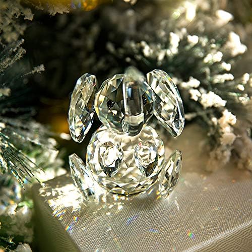H&D Crystal Cute Elephant Figurine Collection Cut Glass Ornament Statue Animal Collectible