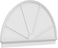 72"W x 42-3/4"H x 2-3/4"P Half Round 4 Spoke Architectural Grade PVC Combination Pediment