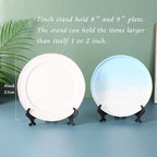 Artliving 7" Black 24pcs/Set Plastic Easels Plate Display Stands Picture Frame Stand Holder