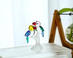 H&D HYALINE & DORA Crystal Birds Figurines Collectibles Art Glass Animal Figurine Craft Ornament Home Table Decoration,Gift Boxed