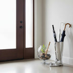 Modern Day Accents 3525 Bombero Boot Umbrella stand for umbrellas, Umbrella Organizer, Cane Holder, Silver, Entryway Decorative Umbrella Stand, Umbrella Holder, Home, Office Decor, 10.5"Lx7"Wx15.75"H