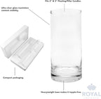 Royal Imports Glass Cylinder Vases for Centerpieces – Set of 3 Clear Hurricane Vases for Wedding, Table Decor, Floating Candles, Flowers, Candle Holders, Extra Tall Clear Vase Set, 6" / 8” / 11”