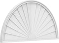 50"W x 25"H x 2"P Half Round Sunburst Architectural Grade PVC Pediment