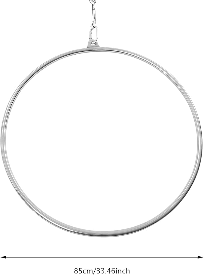 Professional Aerial Hoop, Yoga Starter Set, Aerial Yoga Hoop Accessories Aerial Yoga Hammock Exercise Set for Fitness, Dance, Performance, 253lbs Load