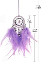 Car Dream Catcher for Rearview Mirror Accessories, Car Mirror Hanging Accessorie, Car Charms Ornament Lucky Ornament Pendant Car Interior Accessorie (Purple)
