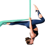 Aerial Silks Starter Kit, 5.4 Yards Durable Aerial Yoga Hammock Kit Anti-Gravity Flying for Fitness, Swing Aerial Yoga Hammock for Acrobatic, Circus Arts, Dance, Gymnastics