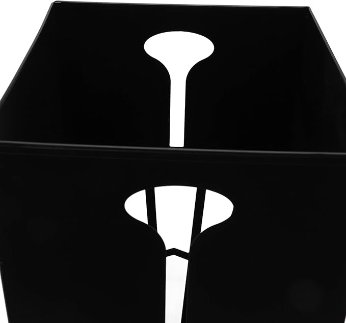 Square Metal Umbrella Holder, Umbrella Stand Rack for Entryway with Hollow Pattern, Fast Drying Rack Holder for Office and Entryway (Black)