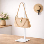 pickpiff Adjustable Purse Display Stands - White Tabletop Display Holder for Handbags, Wreaths and Banners, for Home Closets, Retail Displays and Vendor Booths (2-Pack) | Non-Slip Base