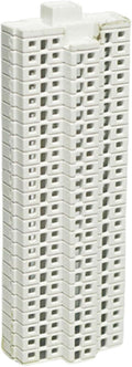 XISAOK Realistic Apartment Building Model Unpainted Craft Project Miniature Landscape Design 1/800s Scale Solid Structure Miniature Apartment Building Model