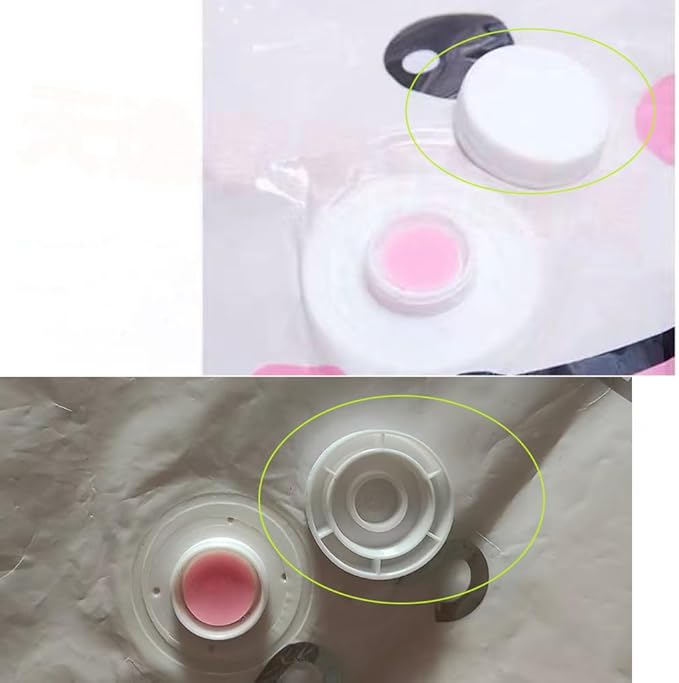 10 Pack Vacuum Storage Bags Cap Replacements Sealing Cover 24mm Thread Screw Valve Caps for Space Saver Sealer Bag Airtight Shrink Compression Zipper Storage Bags