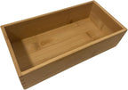 Bamboo Drawer Organizer 8"*4"*2", Bamboo Storage Box for Clothes, Dresser Makeup, Kitchen Utensil, Office Supplies