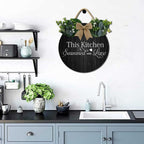 Kitchen Sign,This Kitchen Is Seasoned With Love Rustic Round Wooden Sign,For Home, Office, Store Or Restaurant