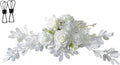 Wnvivi Artificial Flower Swag,Wedding Arch Flowers,Rose Swag Arch Swag Lintel Floral for Wedding Ceremony,Front Door,Centerpiece Decor-White