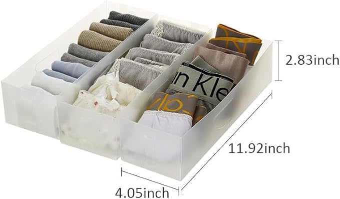 YBM HOME Closet Drawer Organizer for Underwear, Socks, Bras, Ties, Scarves, Foldable Dresser Storage Boxes (Small Drawer Organizers, Set of 3)