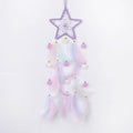 Pretty Jolly Purple Star Kids Dream Catcher Wall Decor Pompom Feather Baby Dreamcatcher Handmade Children Dream Catcher Home Décor Wall Hanging for Nursery Bedroom Boys Girls Birthday Gift-25.6in
