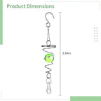 Ornament Hanging With Beads Glass, Decorative Mobile Window Garden With Prism, Double Helix Chime Wind Metal, 5 Pack Spinner Wind Crystal