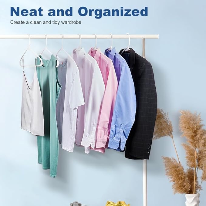 HOUSE DAY 1000 Pack Plastic Clothes Hangers, Commercial Bulk Shipment for Business, Sturdy Durable Lightweight Hanger White Ideal for Retail Dry Cleaners Warehouses, Save Cost & Warehouse Space