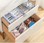 Underwear Organizer, 3 Set Foldable Bra Underwear Organizer Drawer Divider Storage Organizer for Underwear, Socks, Ties, Bras, Women Underwear Storage Compartment Box (White)