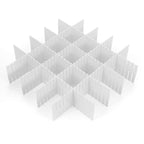 ShineMe Drawer Dividers, 8pcs Drawer Divider Organizers, White DIY Plastic Grid, Plastic Adjustable Drawer Dividers, Household Storage Makeup Socks Underwear Organizer for Clothes, Kitchen, Office